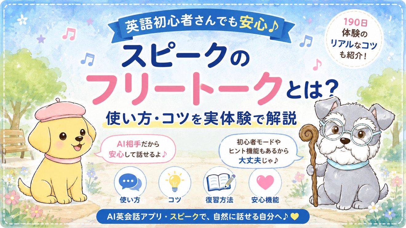 スピークのフリートークとは？英語初心者向けの使い方・コツを実体験で解説